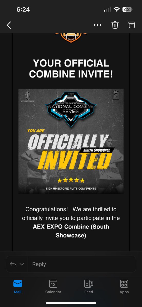 lennox2027's tweet photo. Blessed to Receive a Invite 🙌🏽@EXPOCombine https://t.co/svnbkBPK8M