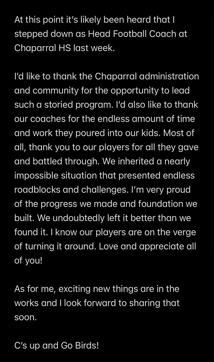 Thank you Chaptown! <a href="/ChapfootballAZ/">Chaparral Football</a> <a href="/ChaparralSUSD/">Chaparral High School</a> #GoBirds