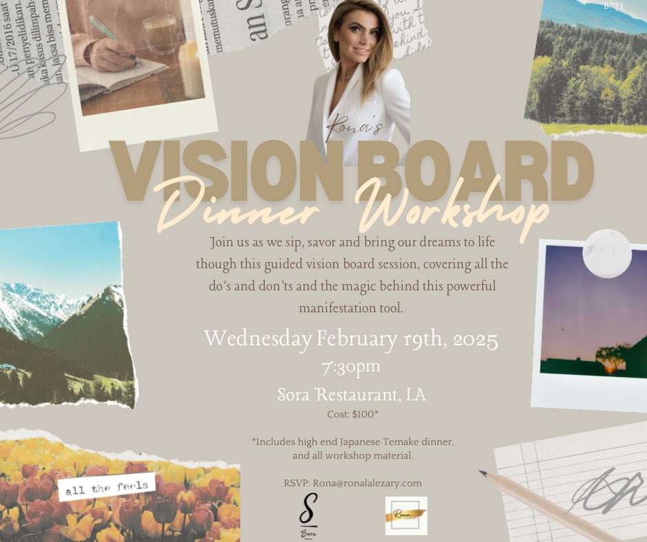 Join me next Wednesday night to create a powerful 2025 vision board to bring your greatest desires to life!