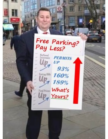 H&amp;F - climate/public health 'emergency' excuses for rip-off rises. Pull the other one. Electioneering Cllr Cowan previously promised to REDUCE  parking charges. 
Couldn't have been that much of an 'emergency', then?  Complain about the rises
fairdealforthemotorist.org.uk/lbhf