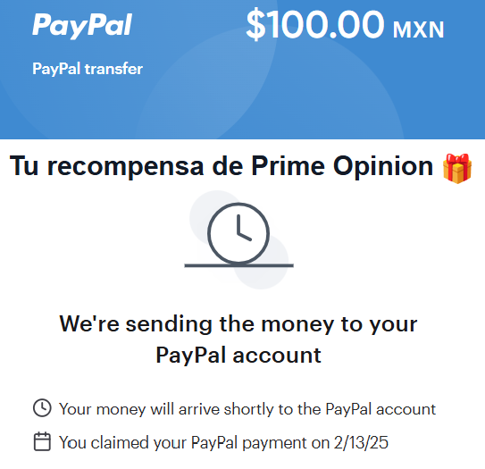 🚨 Nueva recompensa de #PrimeOpinion 
📷 Ganas dinero contestando Encuestas desde tu móvil 
📷 Usa mi código para recibir una bonificación: GOYQNR
✅ Descarga y comienza a ganar dinero:  primeopinion.com/register?ref=9…
