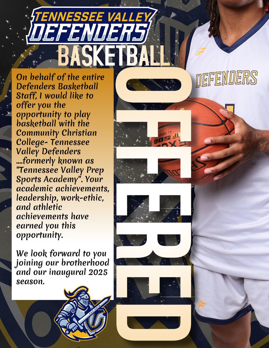 Blessed to receive a offer from Tennesse Valley 
thank you <a href="/greatest_dad81/">Coach Troy Ragland</a> for the opportunity
