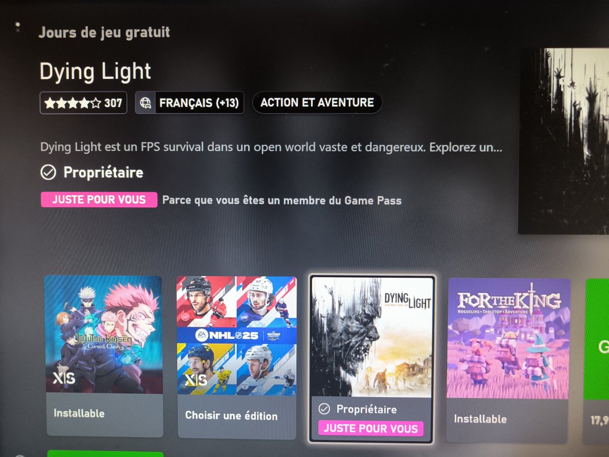 Chapodpayou's tweet photo. @GizouNours , quelle belle révolution du store, me proposer des jours gratuits pour un jeu que j'ai déjà, mais shuuuut " c'est juste pour moi" 🤣 https://t.co/gidNOadKqc
