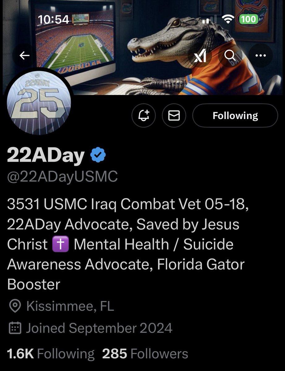 Please give <a href="/22ADayUSMC/">22ADay</a> a follow and a repost or shoutout to show our gratitude for his service.

USMC Combat Veteran 

Thank you for your service.  We appreciate you.