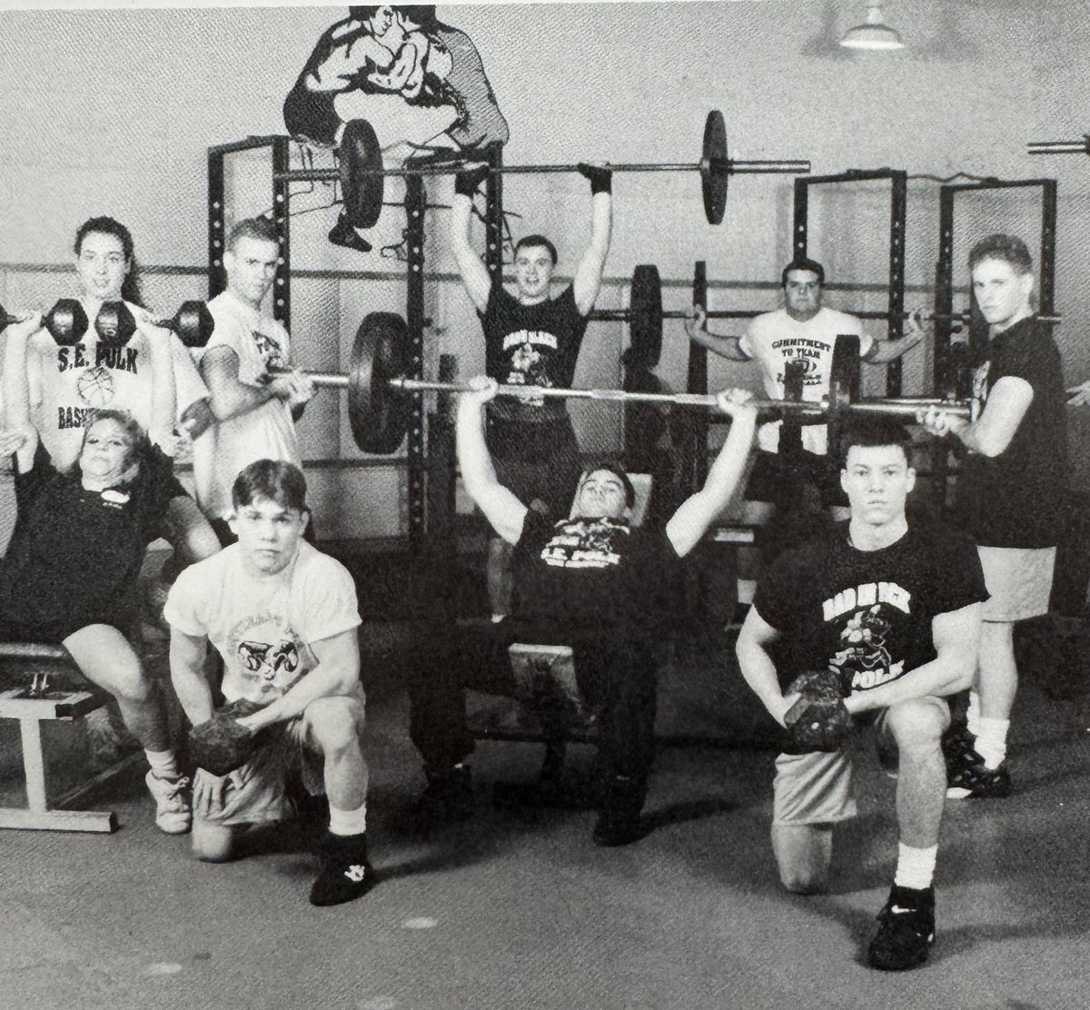 #1SEP Rams STRONG! 🐏💪 Do you recognize anyone in this #TBT photo? Guess the year this photo was taken in the comments below! 🖤💛