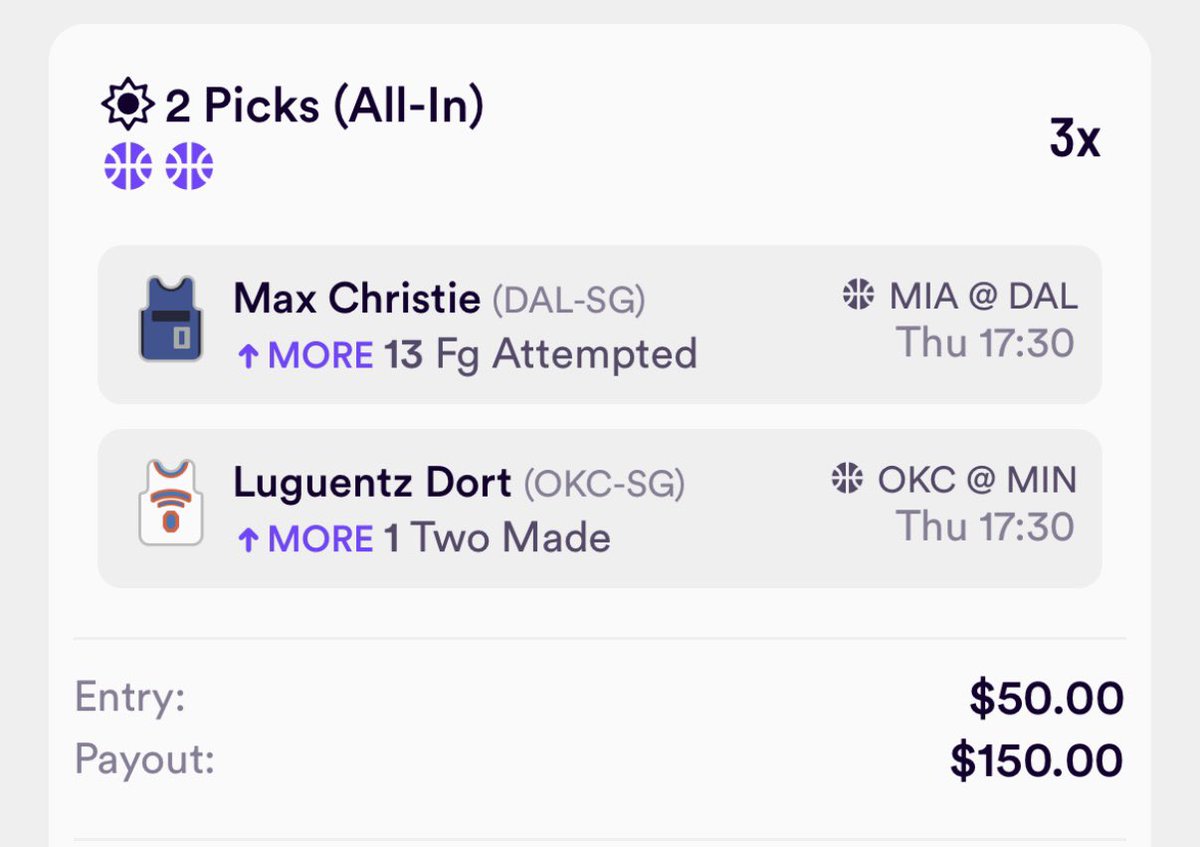 nfparlay's tweet image. Dabble fam wya? 🔒

#NBA #GamblingX #DabblePicks 

Sharing is caring so here&apos;s an entry I placed on Dabble that you can copy!👌🥰💥🤞
click.dabble.com/ugiS/cnlzhadx