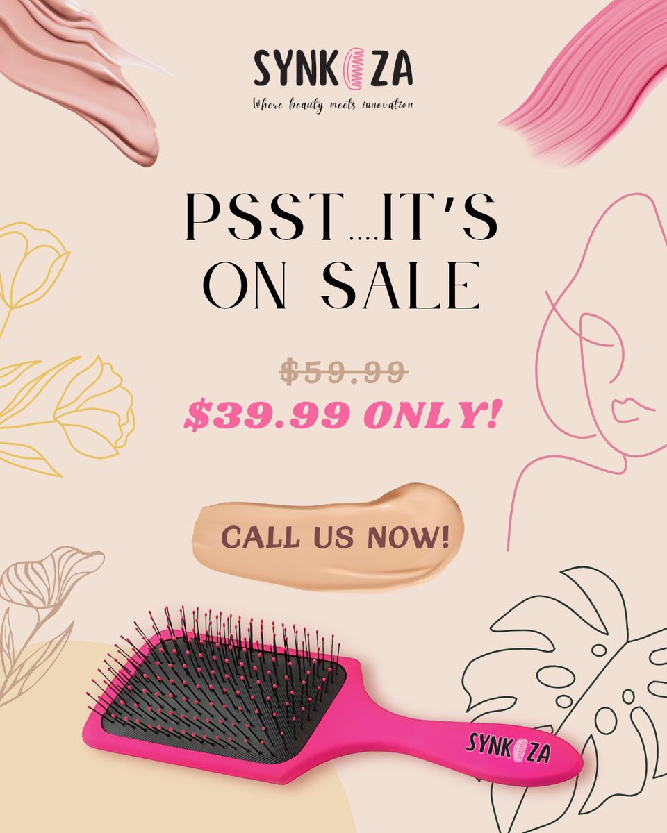synkeza's tweet photo. 🔥 Price Reduced! Your favorite paddle brush is now more affordable than ever. Grab yours today! ✨

#HairCareDeals
#HairBrush
#ValentinesDay https://t.co/tBDbqj7HrS