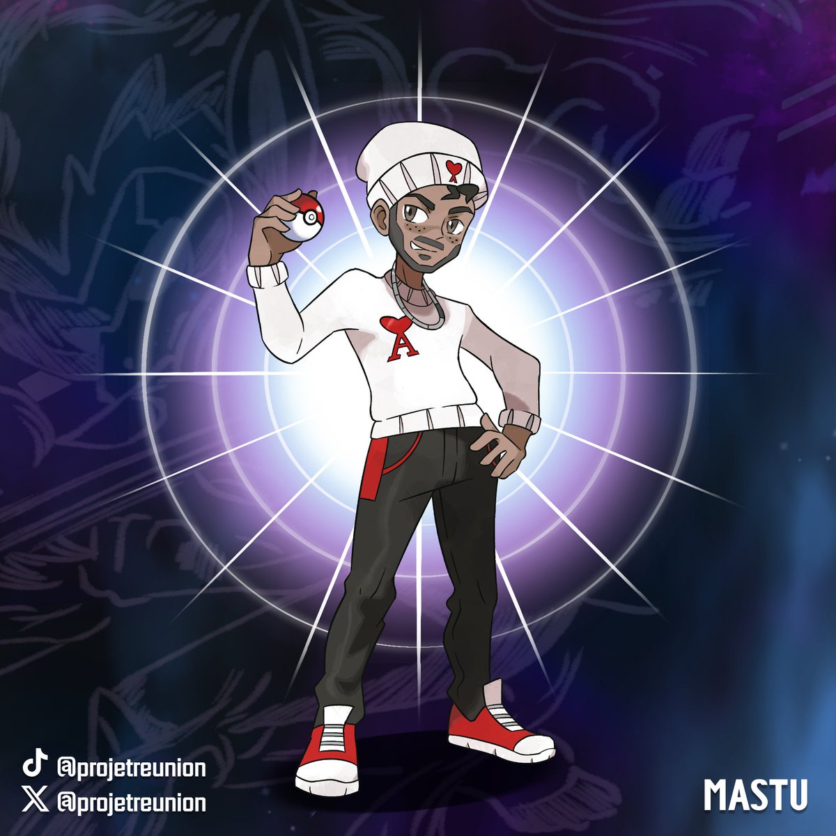 projetreunion's tweet photo. Un nouvel héros apparaît à travers le multivers !
✦ Mastu
✦ Univers Bêta
✦ Équipe Piraterie
✦ Ne lâche ni son pull, ni son Simiabraz
#fangame #pokemon #reunion
art by @Brumirage https://t.co/crwTcDGIUW