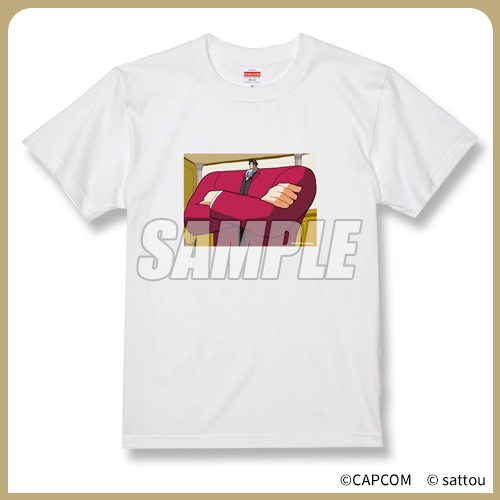 【sattou×逆転裁判 くじ】　B賞(B-3):Tシャツ 御剣怜侍  capcom-capkujionline.com/lp/sattou-gyak… #sattou #逆転裁判 #カプくじ

デカ肩御剣のTシャツ当たった‼️(T-T)
今年の夏コレしか着ん(T-T)