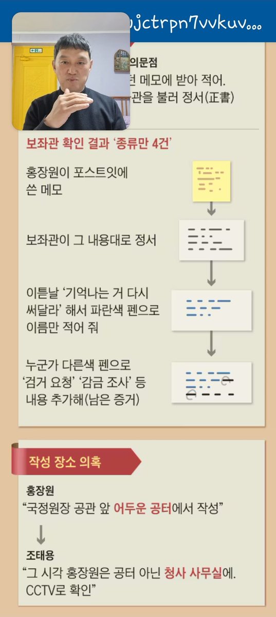 홍장원 '체포 명단 메모' 종류만 4가지… 작성 장소도 증언과 달라"
[尹대통령 탄핵심판] 조태용 "洪 메모, 거짓이라 생각"

chosun.com/national/court…
