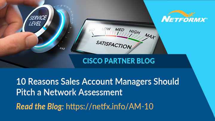 Netformx's tweet photo. Sales Account Managers: Want to prevent network bottlenecks, proactively support customers, and boost your credibility?

Check out @Netformx GM @MarkBickerstaf's  blog on the Top 10 Reasons to pitch a network assessment! 👇 🔗 https://t.co/tv4vCEzaJw https://t.co/uo1yRTcxN7