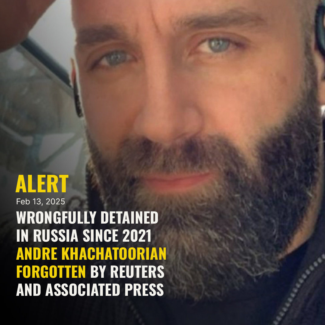 ALERT - <a href="/freeandrekhach/">freeandrekhachatoorian</a> forgotten by <a href="/AP/">The Associated Press</a> and <a href="/Reuters/">Reuters</a> in recent publications listing Americans left behind by <a href="/POTUS/">President Donald J. Trump</a> in Tuesday's prisoner swap. 

Please retweet and help us demand an immediate correction for Andre and his family! 

🧵 1/5

#BringThemHome