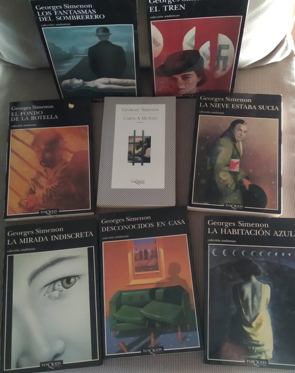 LibrosVintage's tweet photo. Simenon más allá de Maigret:

Colección #Andanzas de @TusquetsEditor (1991-2006).

Y esto es sólo una selección.

#GeorgesSimenon (13 febrero 1903-4 sept 1989). https://t.co/2lwaMxPPer