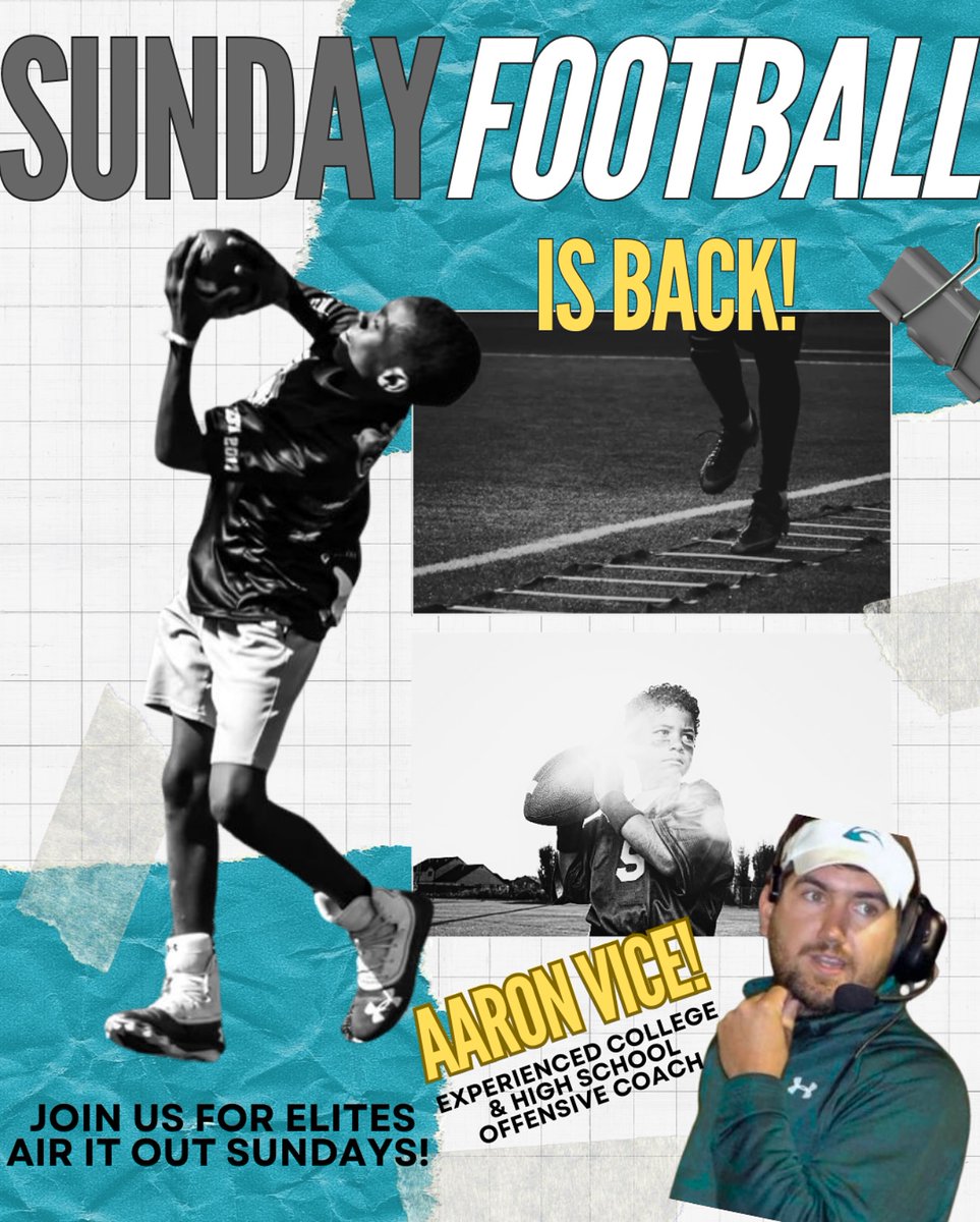 Elite Training Academy: Passing, Throwing &amp; Catching Air It Out Sundays Camp

Middle school and High School sessions

Come get coached by coaches!

Starting this Sunday 2/16! And continuing thru February and March

Goto the website for information: elitetrainingacademybr.com/camps