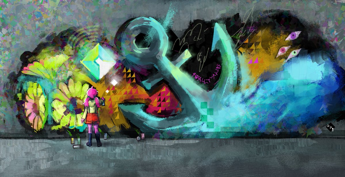 love is on the walls 
valentines day art!!! for <a href="/reallyvalid/">val 🍓</a>