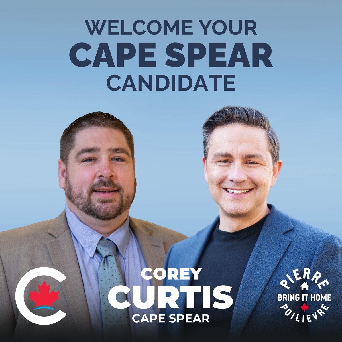Congratulations to Corey Curtis, our Common Sense Conservative Candidate in Cape Spear!  

#BringItHome #CanadaFirst #NLpoli #cdnpoli #CapeSpear 🇨🇦