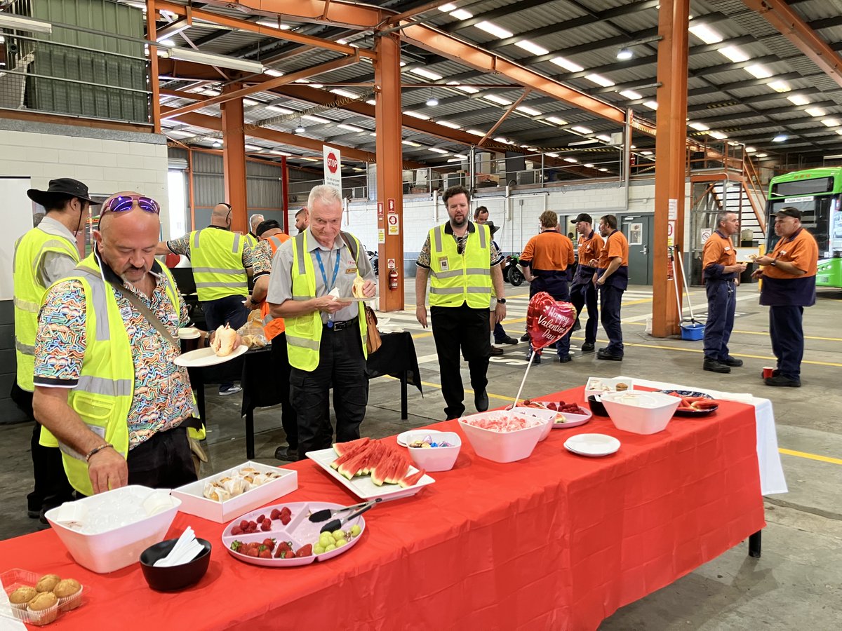 💙 Love is in the (depot) air! 💙Our Qld Journey Makers celebrated Valentine’s Day with a BBQ, good vibes and their Funky Shirts, as they do every Friday  (bit.ly/4gWRpZD)🎉🔥Wishing all our teams, transport lovers &amp; romantics a great day—however you're celebrating! 💌