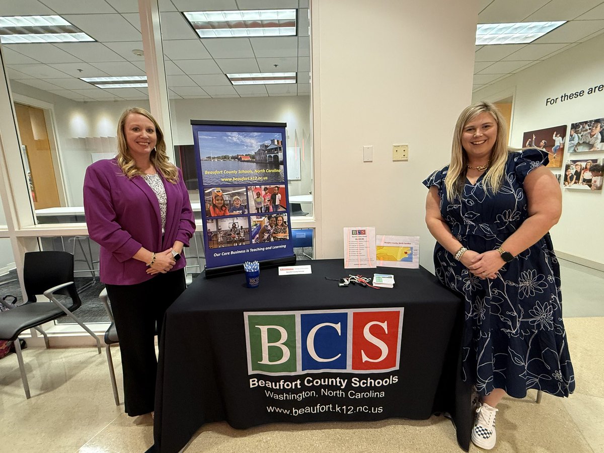 DrAlexisMcKeel's tweet image. What a fantastic day at NCSU’s College of Education job fair with my dear friend and colleague @ectyson22 ! We loved representing @BeaufortCoSchNC and are Beaufort County Schools Proud! 👏🏼