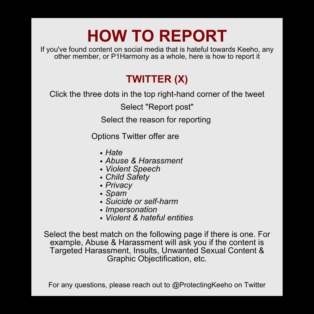 ProtectingKeeho's tweet photo. Looking to report hateful social media posts but don't know how? We're here to help! 

Check out these step-by-step instructions for Twitter, Instagram, and TikTok https://t.co/TLdKpjXkPF