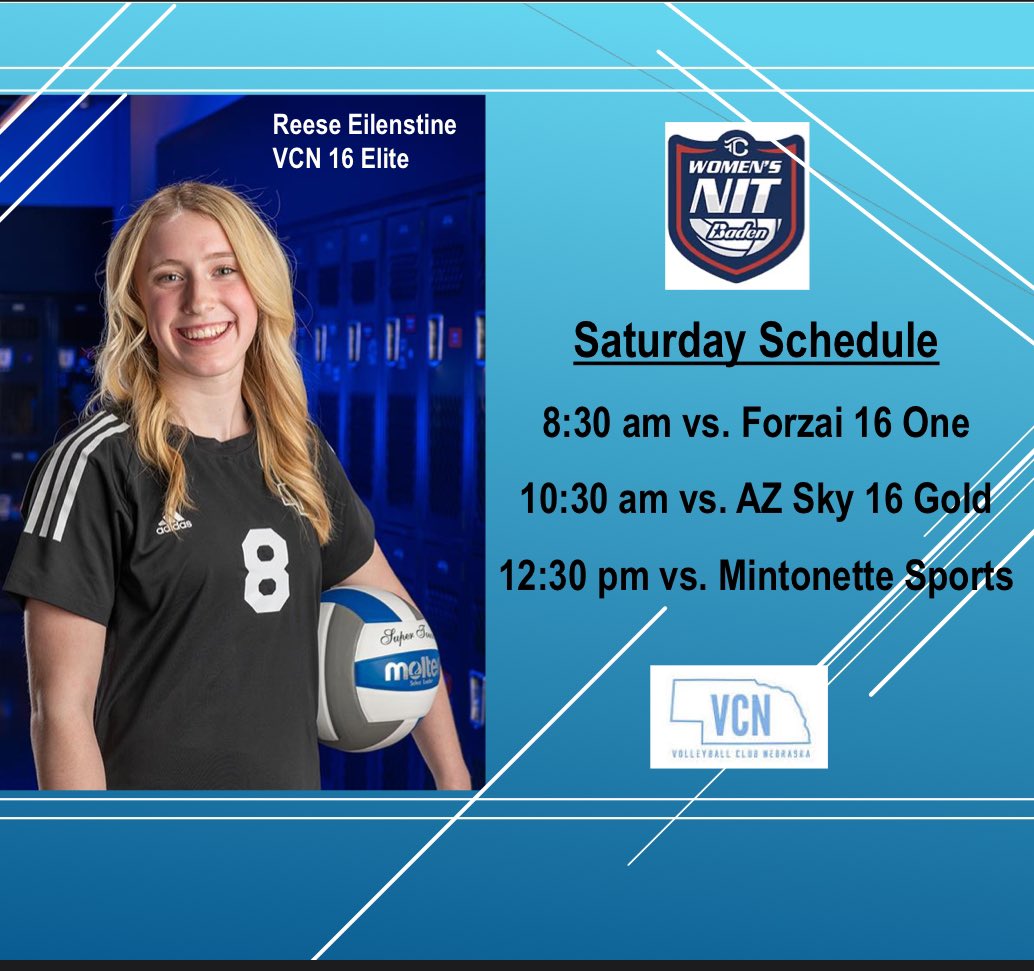 Reese Eilenstine (@reeseeilenstine) on Twitter photo So excited for Triple Crown NIT!! <a href="/VCNebraska/">VCN</a> <a href="/TCVolleyball/">TC Volleyball</a> <a href="/triplecrownspts/">Triple Crown Sports</a> <a href="/PrepDig_NE/">Prep Dig Nebraska</a> <a href="/PrepVolleyball/">PrepVolleyball.com</a> So excited for Triple Crown NIT!! <a href="/VCNebraska/">VCN</a> <a href="/TCVolleyball/">TC Volleyball</a> <a href="/triplecrownspts/">Triple Crown Sports</a> <a href="/PrepDig_NE/">Prep Dig Nebraska</a> <a href="/PrepVolleyball/">PrepVolleyball.com</a>