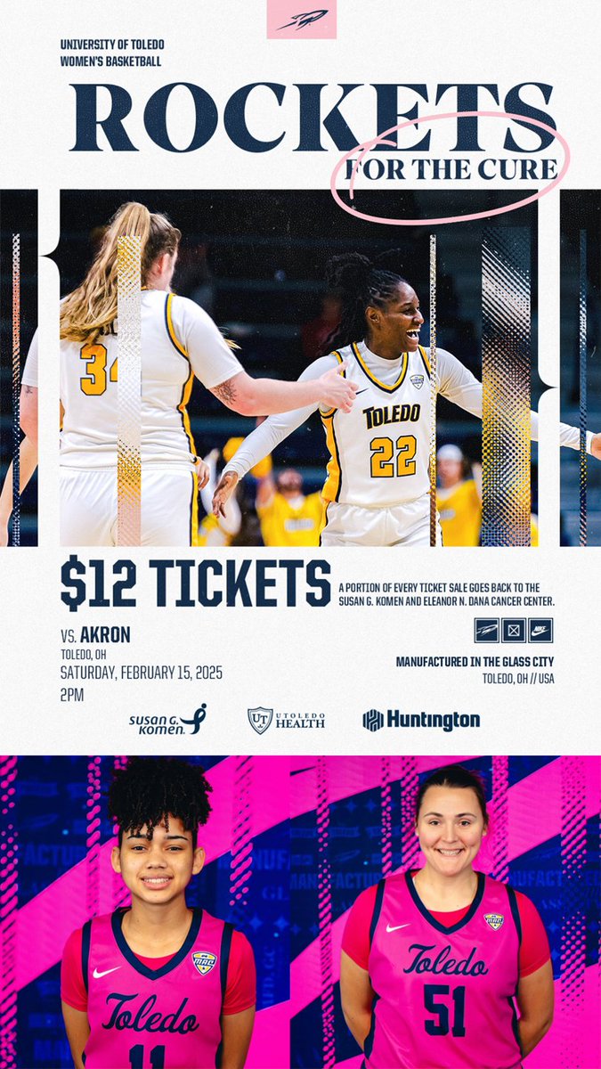 kpmullan's tweet photo. Bigger than Basketball! 

The ROCKETS FOR THE CURE game is on Saturday, Feb. 15 

Jersey Auction: https://t.co/rGVim6TXiB
Tickets: https://t.co/PAdOfIe31T

FREE admission to all Breast Cancer Survivors and $12 tickets for fans (prior to game day).

 #TeamToledo https://t.co/gBRW0XTz2i