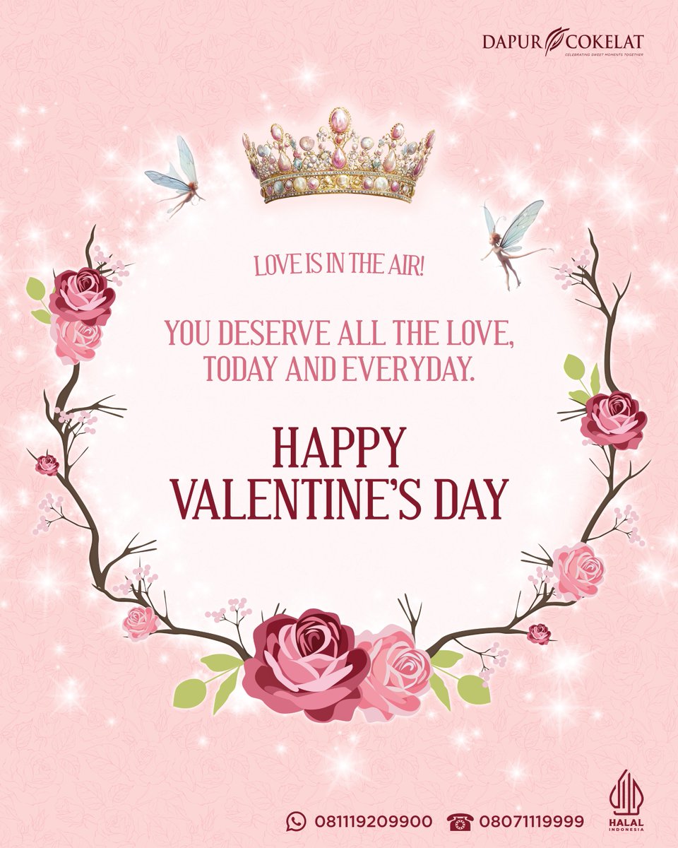 dapurcokelat's tweet photo. Happy Valentine’s Day!💝

Rayakan hari penuh cinta ini dengan momen manis bersama orang-orang tersayang. Dan pastikan untuk memberikan berikan mereka kejutan spesial dari produk Dapur Cokelat, ya Chocolaters!🥰

#DapurCokelat #DCGreetings https://t.co/P7pR6lzEPo