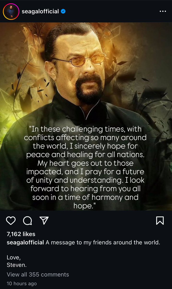 anomalydocs's tweet image. An important message from Steven Seagal:
