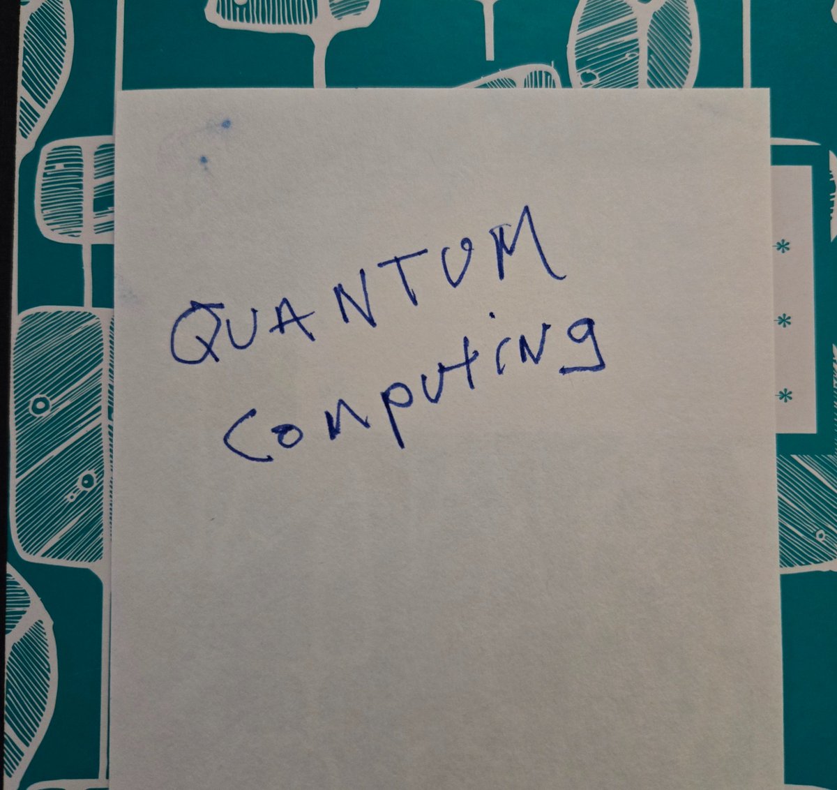 Sometimes, he'll walk by and hand me a note like this.. without saying a word.

#quantumcomputing #quantum #jandek
