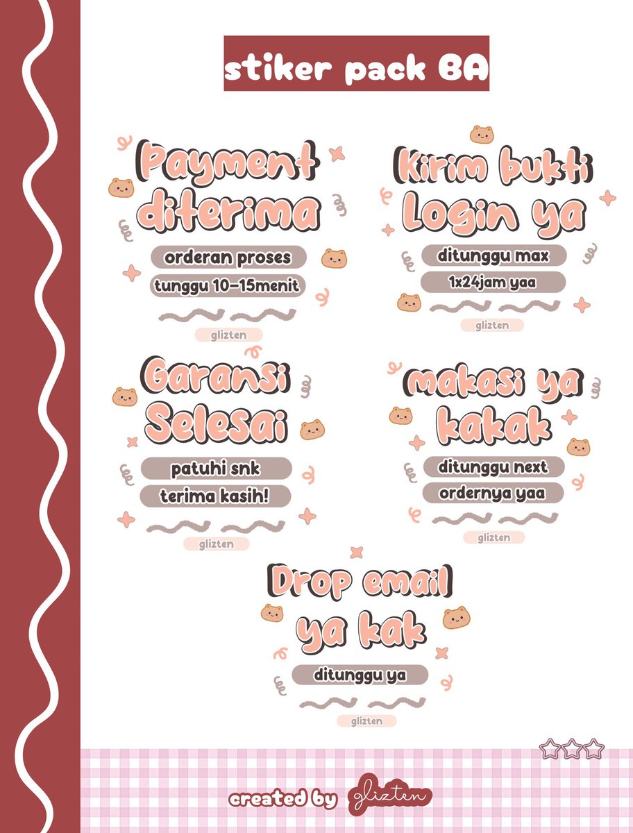 glizten's tweet image. [ #zonauang ] HELP REPOST, Thank you!🍥

Halo ─ GIVEAWAY 1 paket stiker pack BA by req sponsor by kak @skyywithblue ♡ Syaratnya cukup RT twit ini aja iaa. End sampe besok, gluck! ♡