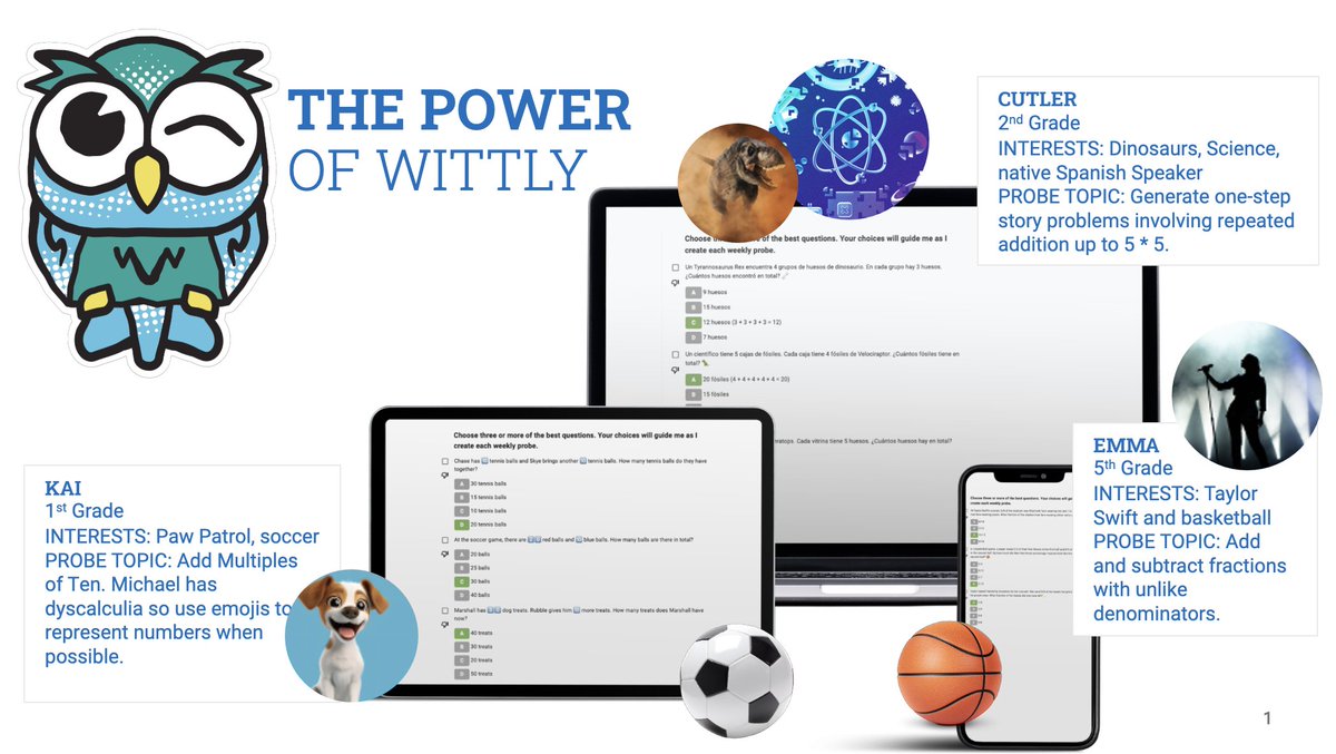 Mastery Measurement powered by Wittly is here! Wittly automates progress monitoring for teachers while personalizing probes for students in their preferred language and interest level. Easily track progress on reading and math IEP goals! Learn more hubs.ly/Q036fZyZ0.