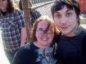 bumpybuckethead's tweet photo. @FrankIero help me to get this girl tickets to your Miami show for her 40th Birthday please...electric factory, PA 2009 this is her https://t.co/vKX6SmRRAB