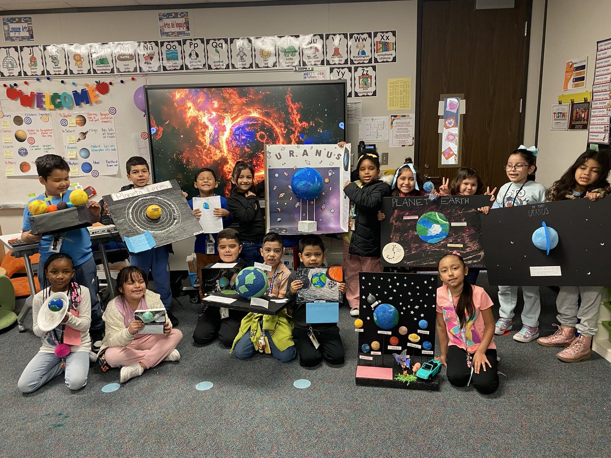 What an incredible journey through space🪐 Our <a href="/ErmelES_AISD/">Ermel Elementary</a> first graders just completed their astronomy planet project, filled with creativity and learning! 🚀 Each student showcased their favorite planet, sparking curiosity and excitement about the universe🔭