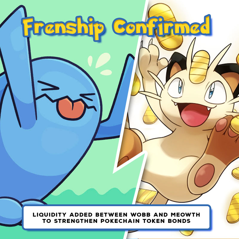 ProfessorOak369's tweet image. Friendship Confirmed!
With the introduction of the new Liquidity Pool on 9mm v3 for $WOBB and $MEOWTH

As part of Team Rocket within the #PokèChain ecosystem, we're excited to announce our journey towards a thrilling adventure on PulseChain #9mmPro