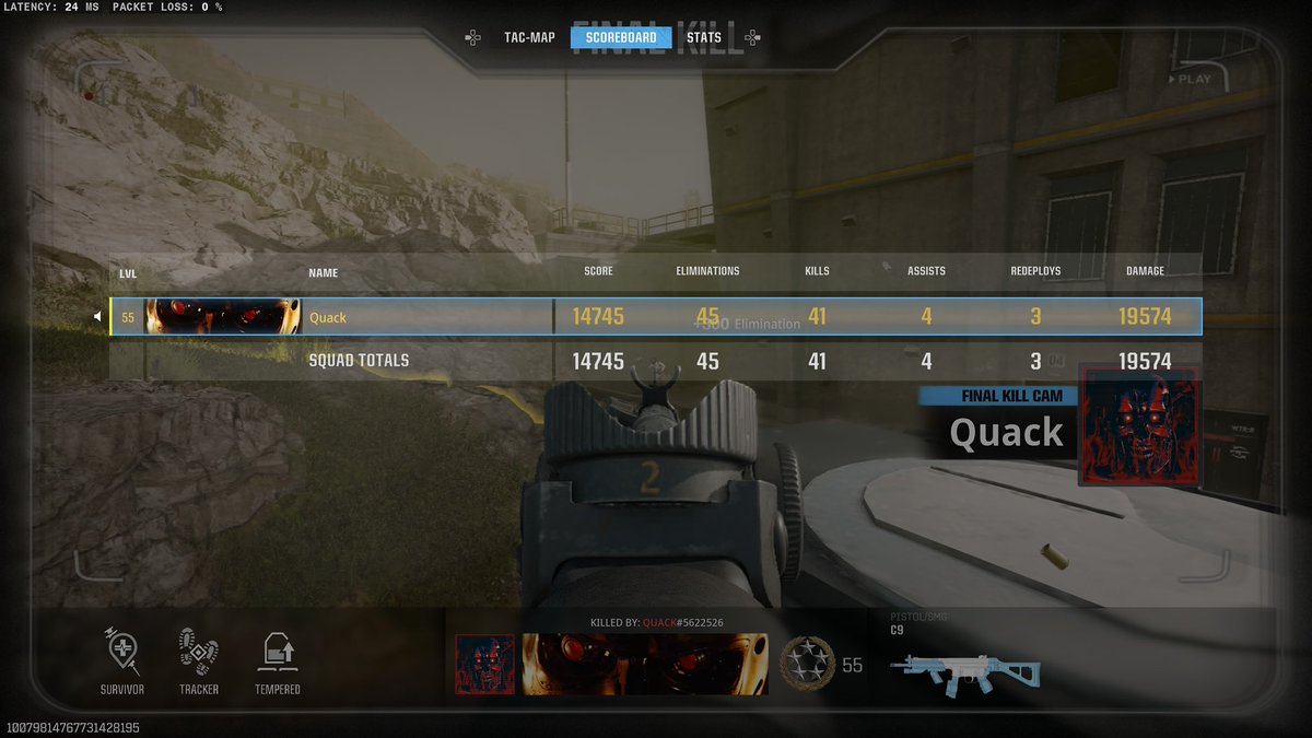 Sc3nik's tweet image. Quack terrorizing the island on console