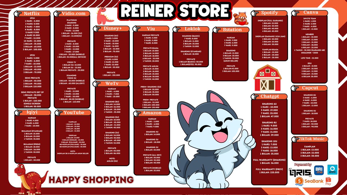 Netflix all durasi Ready kak, langsung copas!!
wa.me/message/Z4V52J…
#zonauang