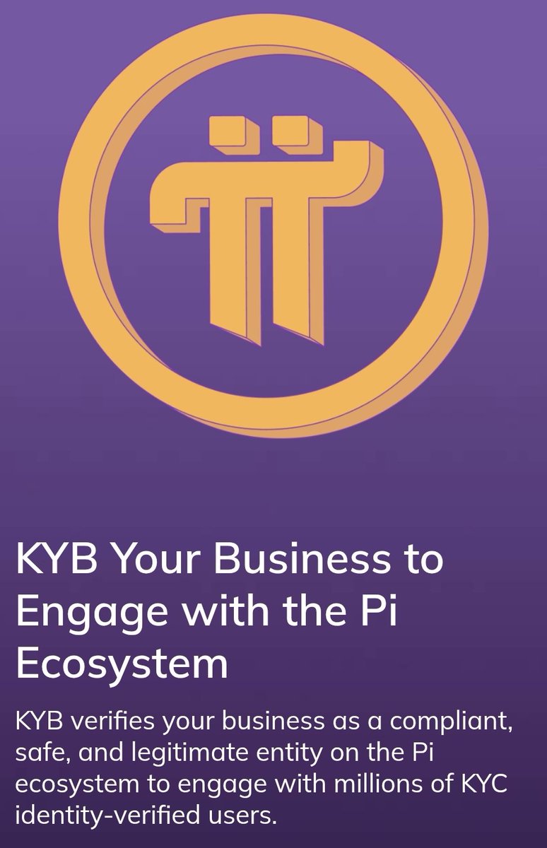 KYB (İşinizi Tanıyın), işletmelerin Pi Ağı içinde uyumlu, güvenli ve meşru olduğundan emin olmak için onları doğrular.
KYB ile işletmeler, ekosistemde faaliyet göstermeden önce meşruiyetlerini kanıtlayarak milyonlarca KYC onaylı kullanıcıyla etkileşim kurabilir. #pi <a href="/PiCoreTeam/">Pi Network</a>
