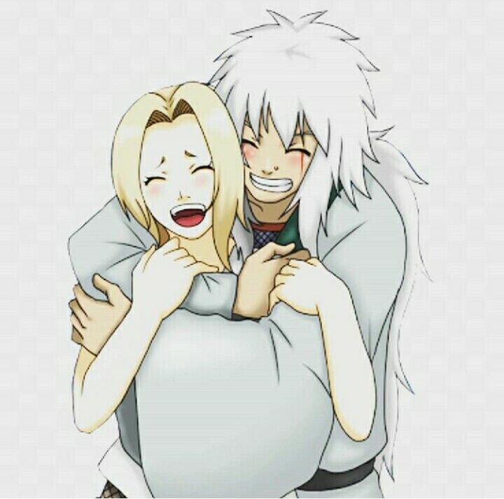 The sage decided to surprise the Hokage, returning early from one of his research trips and making it back just in time for Valentine's Day.

"Happy Valentine's Day, my darling."
He whispered in her ear as he hugged her from behind.