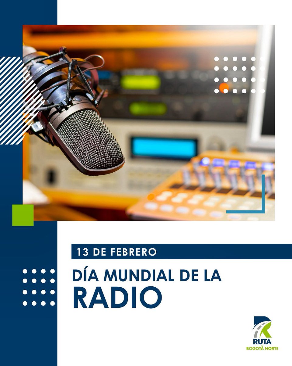 RutaBogotaNorte's tweet photo. 📻🎙️ #DíaMundialDeLaRadio | Conmemoramos esta fecha especial exaltando la labor de la radio como un medio que nos entretiene, nos conecta y, sobre todo, nos informa. 📡✨

#ConectandoRegiones #RutaBogotáNorte https://t.co/3NdOfpCWQV