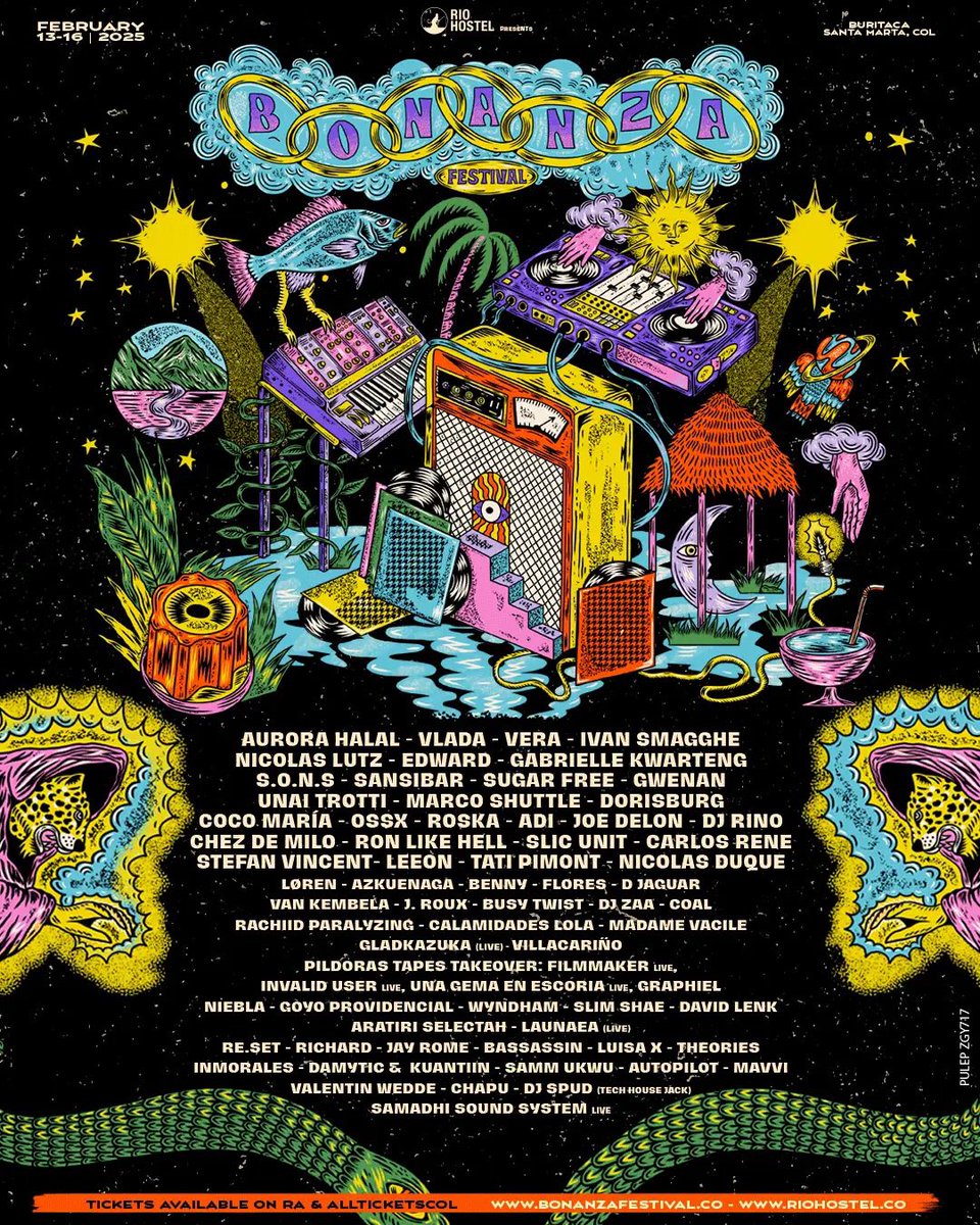 so geeked to b playing in colombia this wknd w @lektorscopes @ bonanza fest