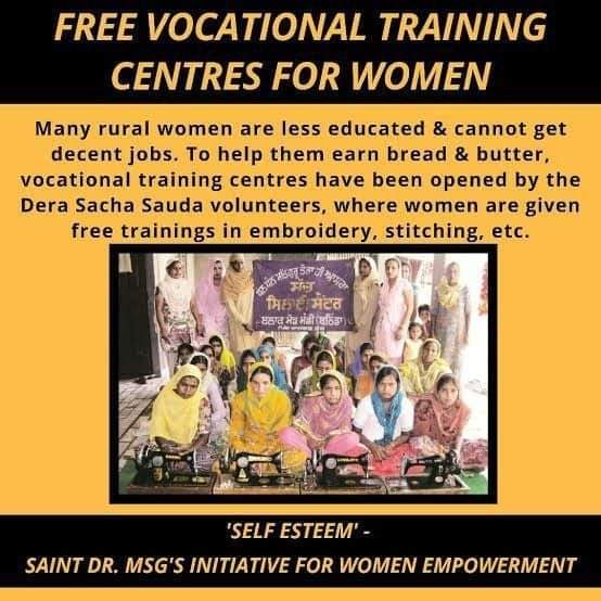 CutieGi58416163's tweet photo. महिलाओं को आत्मनिर्भर बनाने के लिए Saint Dr MSG Insan ने Self Esteem मुहिम की शुरुआत की,जिसमें महिलाओं को हाथ का काम सिखाया जाता हैं जैसे की सिलाई करना,बुनाई करना तांकि वह आगे चलकर अपना खुद का काम कर सकें और समाज में अपनी एक अलग पहचान बना सकें।
#LiveWithDignity https://t.co/bwXFqEjQ1Y