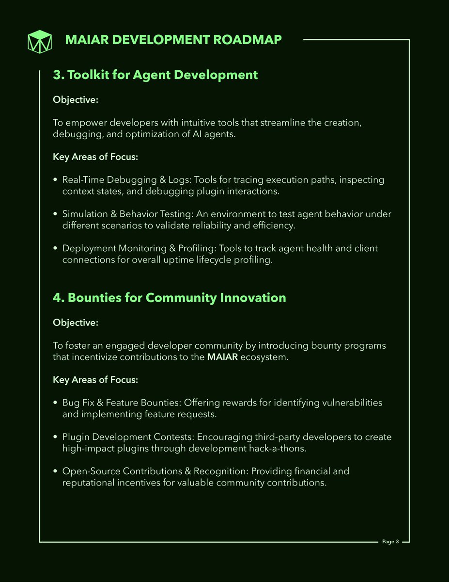 maiar_ai's tweet photo. Expanded Roadmap Objectives https://t.co/ati4R7OFVH