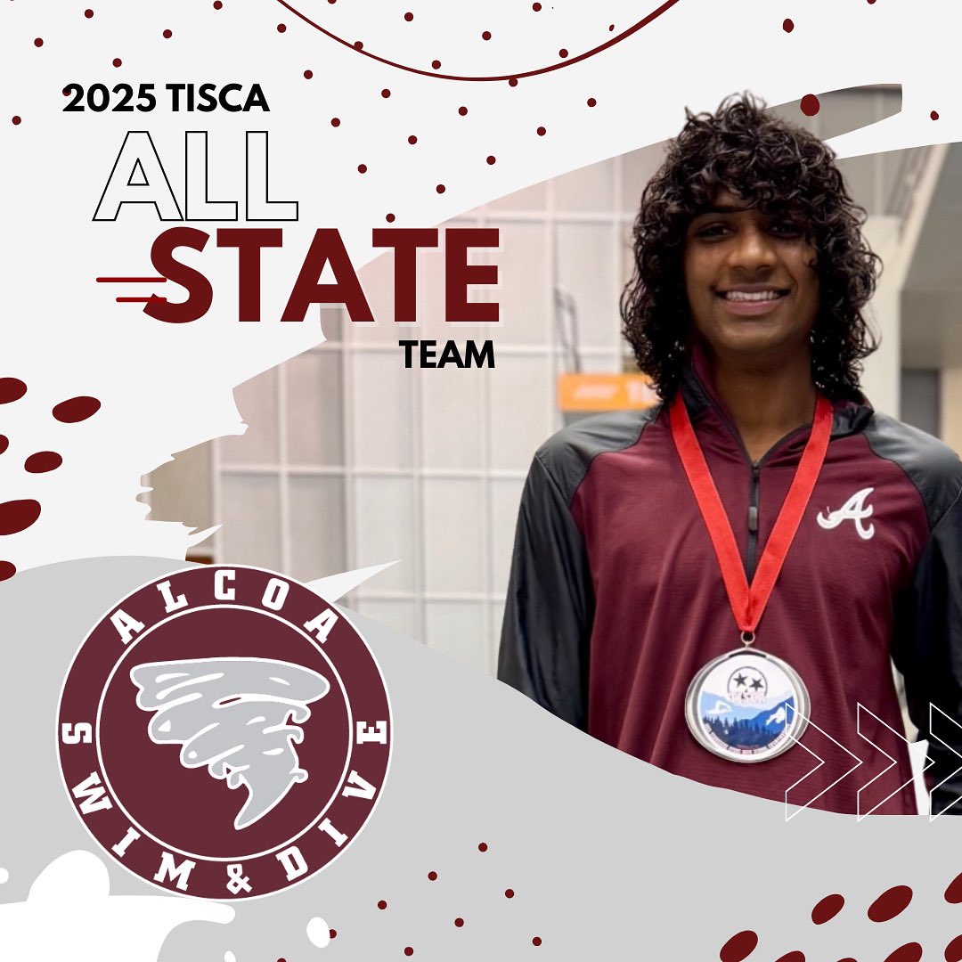 AlcoaSwimDive's tweet photo. Yes! Go Edwin! This is an amazing honor-HUGE congrats to Edwin Odom for making the 2025 TISCA All-State Team! https://t.co/9tFi9W8I9t