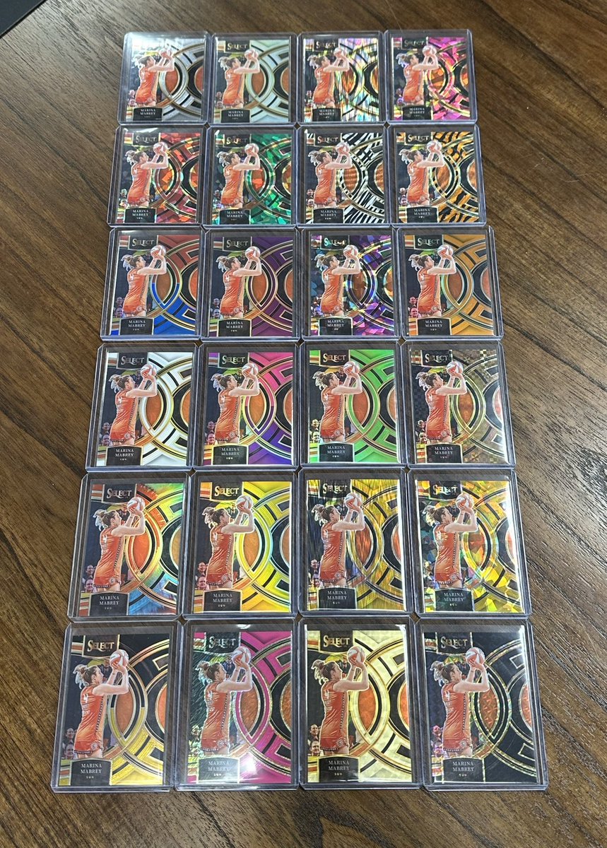 Always a great feeling completing a rainbow. This one in particular makes rainbow number five of Money Mabrey for me! This one being the Premier Level from Select. ☘️

<a href="/mmabrey1/">Marina Mabrey</a> 
<a href="/PaniniAmerica/">Panini America</a> 
<a href="/CardPurchaser/">Card Purchaser</a>