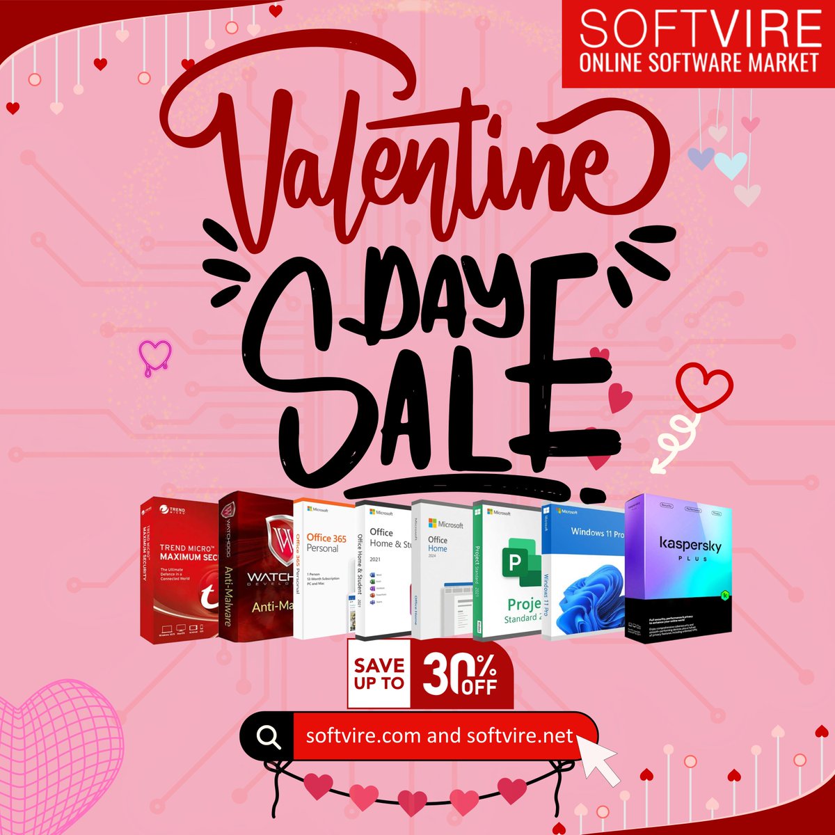 SoftvireGlobal's tweet image. Love is about trust—just like cybersecurity! 💕 Keep your loved ones safe online with up to 30% off on antivirus, VPNs, and office tools. Because nothing says &apos;I care&apos; like digital security! Shop Now softvire.net softvire.com
 #SecureYourLove #TechForLove