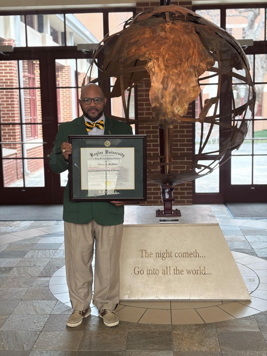DrMac1984's tweet photo. I am thrilled to be receiving my Advance Christian Studies Certificate today from Truett Theological Seminary at Baylor University. The experience has been incredibly rewarding. https://t.co/IV4vznDcFN