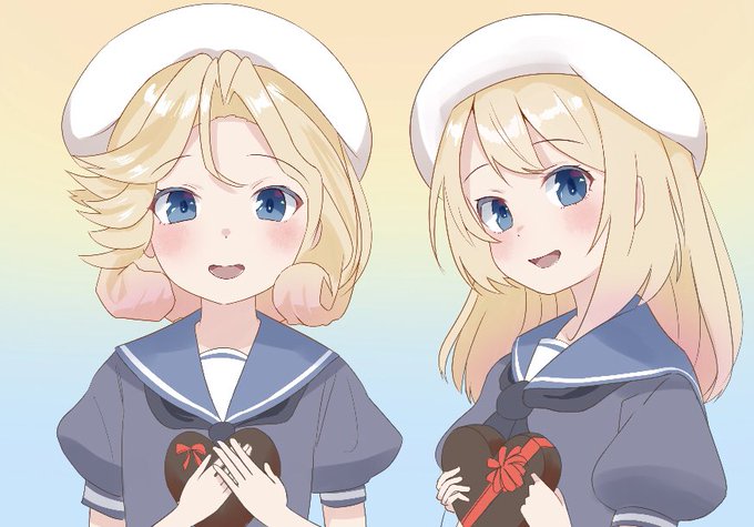 バレンタイン絵も再掲さんに手伝っていただきます 