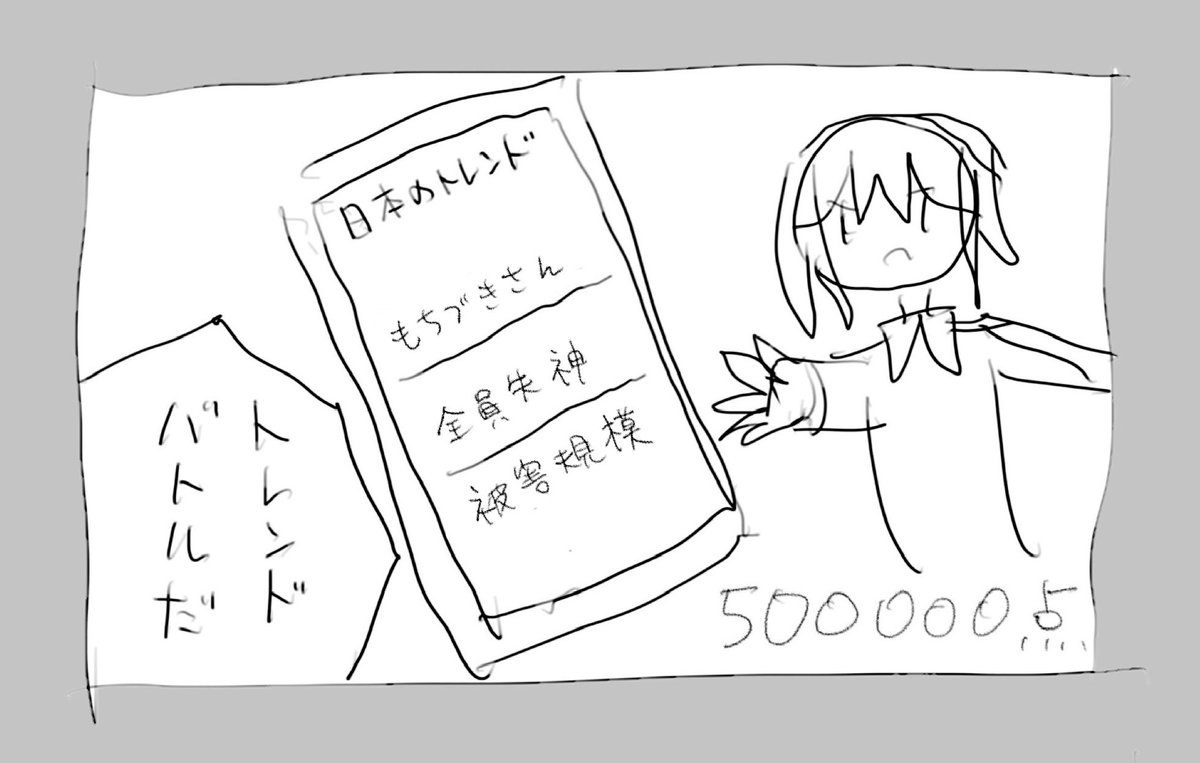 トレンド欄にもちづきさんがあると全部面白くなって鬼札という感じがする 
