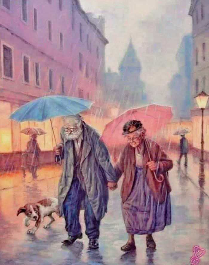 Y cuando seamos viejos y me digas:
¿Cómo llegamos juntos hasta aquí?
Yo te responderé:
Porque en lugar de gritar, hablamos. 
En lugar de huir, buscamos soluciones. 
Porque todo y nada era de los dos,
porque lloramos y reímos juntos.
Porque un día nos prometimos estar en 
lo bueno