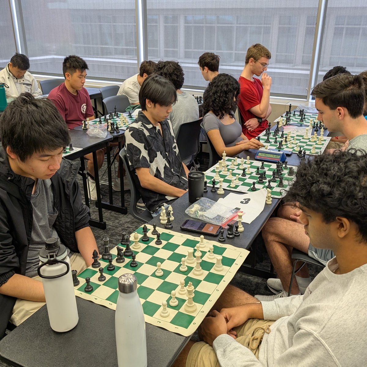 tamuchess's tweet photo. Howdy! Texas A&amp;M Chess Club had our first in-club tournament of 2025 on Sunday, February 9th. Congratulations to to Colin &amp; Hudson who won Starbucks gift cards for top non-officer &amp; top U1400! (And to Yanke who won the tournament and got nothing...) https://t.co/yPSjAp5yr8