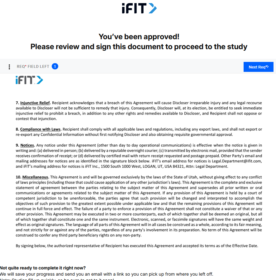 JustinBowler's tweet photo. I think iFit is trying to avoid more people jumping on the class action lawsuit against them.  You have to sign an NDA to participate in their paid "survey". @iFit https://t.co/LnJtkh8oDD